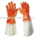 PVC dipped gloves with long sleeve for heavy duty